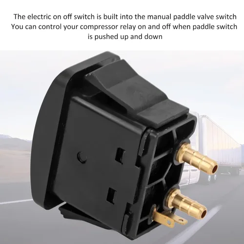 Miniatura 5 de Interruptor de activación con resorte de aire, kit de suspensión neumática ABS ON Off ON ON Lift Universal para asiento de suspensión neumática