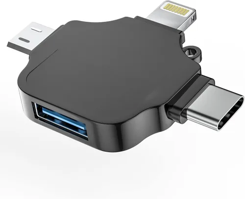 Miniatura 8 de Adaptador USB OTG 3 en 1 USB-A 3.0 hembra a tipo C Micro Lightning macho compatible con Apple Iphone15 Ipad Pro Air Min 14 13 12 LG Android