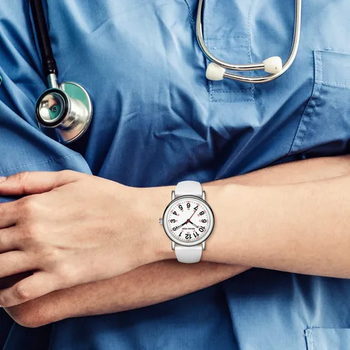 Miniatura 8 de GOLDEN HOUR Reloj de enfermera impermeable para profesionales médicos, estudiantes, mujeres y hombres, esfera luminosa de fácil lectura, 24 horas