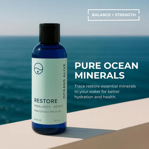 Miniatura 3 de Restore - Rebalance + Repair Liquid Drops – Solución mineral de traza iónica para hidratación, electrolitos y suplementos minerales, oligoelementos
