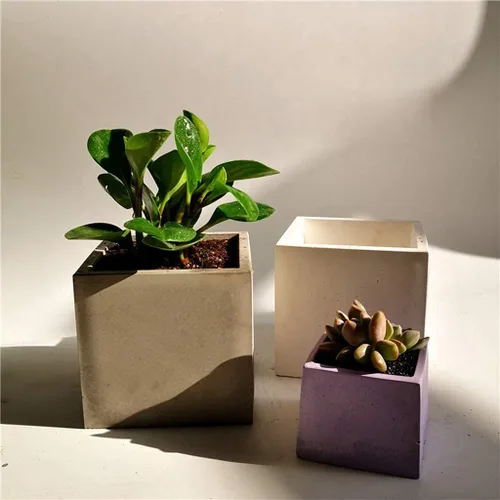 Miniatura 3 de Molde de silicona grande para macetas de hormigón cuadrado de 6 pulgadas, molde de silicona para suculentas, molde de silicona casero