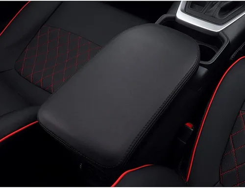 Miniatura 8 de INTGET Funda para reposabrazos de consola central para Toyota RAV4 2025, accesorios 2024 2023 2022 2021 2020 2019 de cuero para consola media, Negro