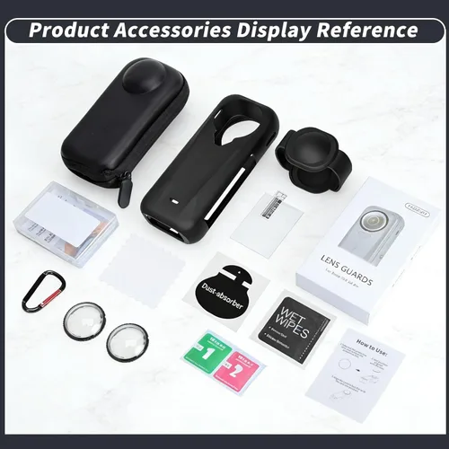 Miniatura 6 de Kit de protección de cámara para insta 360 X4 Air Accesorios Incluye-Protector de pantalla/Protector de lente/cubierta protectora de silicona/funda