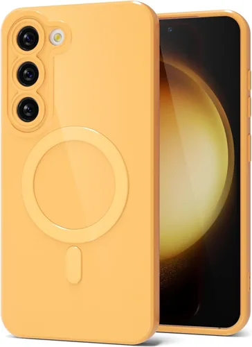 Miniatura 135 de Svanove para Samsung Galaxy S22 Funda de teléfono de silicona magnética, compatible con Magsafe, linda para mujeres, brillante color brillante, gel