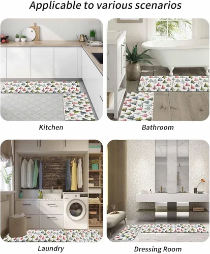 Miniatura 6 de Tapete de baño para árbol de Navidad, antideslizante, de secado rápido y absorbente, tierra de diatomeas, fregadero de ducha, tapete lavable