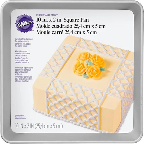 Miniatura 2 de Wilton Performance Pans - Molde cuadrado de aluminio para brownie y pastel, 12 x 12 pulgadas, color plateado