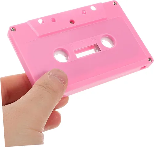 Miniatura 8 de Cintas de casete en blanco rosa para decoraciones de fiesta de los años 80 y 90, 2 casetes de audio decorativos retro para centros de mesa de música
