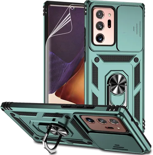 Miniatura 12 de Funda para Samsung Galaxy Note 20 Ultra con cubierta para lente de cámara, protector de pantalla HD, prueba de caídas de grado militar, soporte