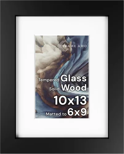 Miniatura 127 de Frame Amo Marco de póster de madera maciza de 13 x 19 pulgadas, color natural, tapete blanco para imagen de 11 x 17 pulgadas, parte frontal