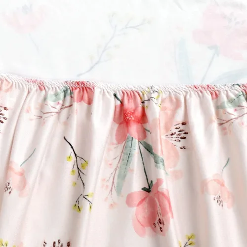 Miniatura 7 de BROLEX - Fundas elásticas para cambiador, funda para cambiador para bebés, niños y niñas, paquete de 2 unidades, tejido de jersey, flor rosa