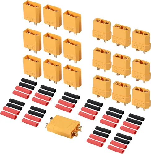 Miniatura 8 de AUTOUTLET 20 unids 10 pares XT30 bala conectores macho y hembra con termorretráctil para coche RC/barco/batería LiPo