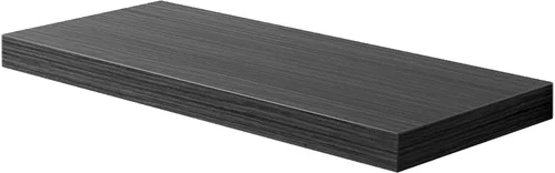 Miniatura 18 de Juego de 1 estante de pared, estantes flotantes negros de 24 pulgadas de ancho x 10 pulgadas de profundidad x 1 pulgadas de alto, estante de pared