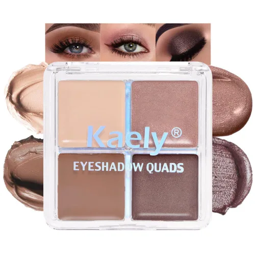 Miniatura 15 de evpct Paleta de maquillaje en pote de sombra de ojos en crema única para mujeres mayores, sombra de ojos de champán con shimmer, glitter metálico