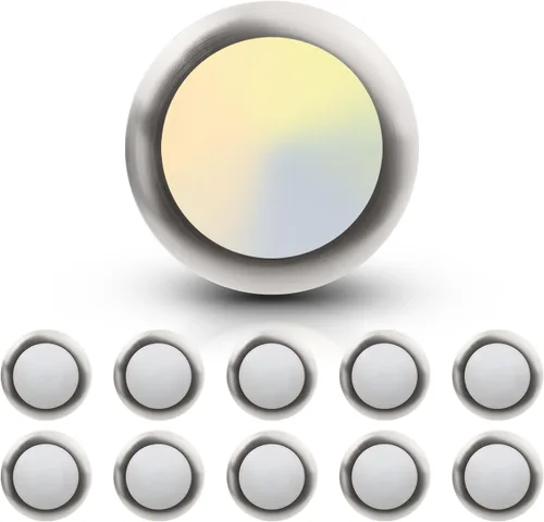 Miniatura 12 de ECOELER Luz LED de disco, 6 pulgadas de níquel cepillado de aluminio regulable, 3000 K/4000 K/5000 K seleccionable, lámpara de techo empotrada, 16.5