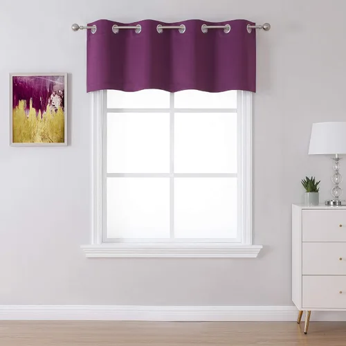Miniatura 17 de SeeGlee Coffer - Cortina opaca con ojales en la parte superior, color marrón, cortinas con aislamiento térmico para cocina