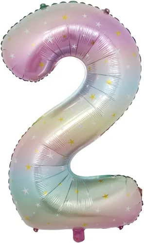 Miniatura 8 de Globos de helio de 40 pulgadas con degradado de estrella arcoíris de tamaño grande, globos de helio para fiesta de cumpleaños, decoración