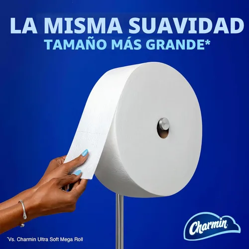 Miniatura 9 de Charmin Papel higiénico ultra suave, 3 rollos de repuesto Forever Rolls, 2 capas de papel de baño, 3 rollos
