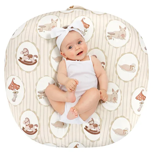 DILIMI Funda para tumbona para recién nacido, ultra suave y cómoda, funda extraíble para almohada de tumbona infantil, granja (almohada no incluida)