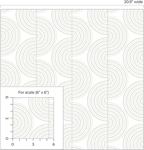 Miniatura 9 de NextWall Papel pintado Zen Geometric Peel and Vinyl Stick (Lunar Rock & Metallic Pearl) - Uno