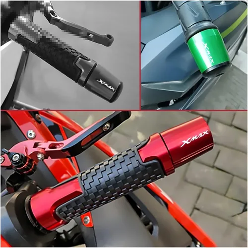 Miniatura 3 de Motocicleta para Yamaha Xmax 300 Xmax 400 Xmax 250 Xmax 125 All Year Xmax CNC Motorcycle 7/8" 22MM Agarres Manillar Bar Tapa Tapones Extremo