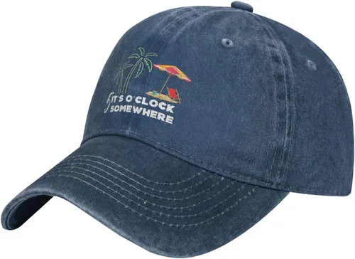 Miniatura 2 de 5 Oclock Somewhere Hat Its 5 O' Clock Somewhere Cap for Men Dad Hats Funny Cap Azul marino