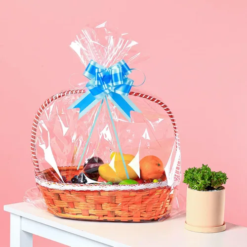 Miniatura 2 de Paquete de 50 bolsas grandes de celofán de 24 x 30 pulgadas, para cestas de regalo de celofán transparente, extra grandes de 2.3 mil de grosor