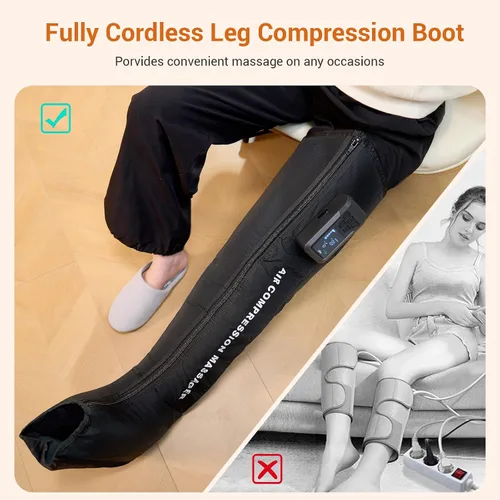 Miniatura 6 de Masajeador completo de la compresión del aire de la pierna, masajeador inalámbrico secuencial de la compresión Therapy Machine for Circulation