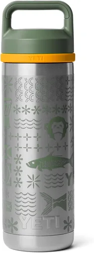 Miniatura 21 de YETI Rambler Botella de 18 oz, aislada al vacío, de acero inoxidable con tapa Chug, negro