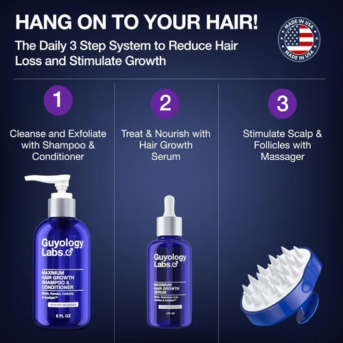Miniatura 7 de Champú y acondicionador para el crecimiento del cabello para hombres y mujeres Bloqueador DHT para la pérdida y el crecimiento del cabello