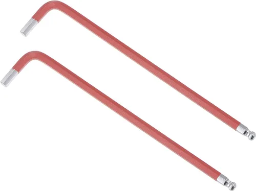 Miniatura 8 de uxcell Llave hexagonal de extremo de bola de 0.059 in, herramienta de reparación de acero S2 en forma de L brazo largo 2 piezas