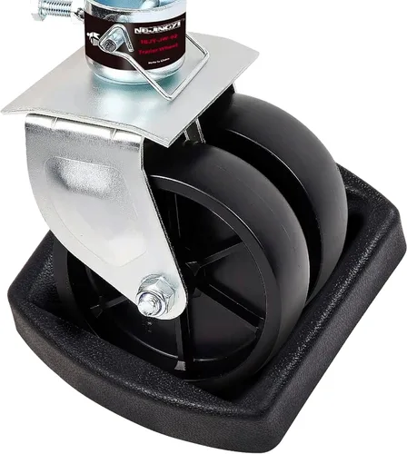Miniatura 2 de LEORAY Jack Wheel Chock, Muelle de rueda de goma reforzada para caravanas y remolques (rueda doble)