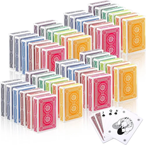 Zubebe 12 Mazos de Cartas, Barajas de Cartas al Por Mayor en Tamaño Póker, Barajas de Póker Estándar para Actividades de Niños y Adultos,