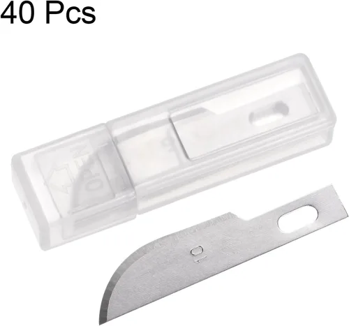 Miniatura 3 de HARFINGTON 40 cuchillas de repuesto para cuchillos Exacto #10, cuchillas de repuesto de precisión Exacto, cuchillas de repuesto para bricolaje
