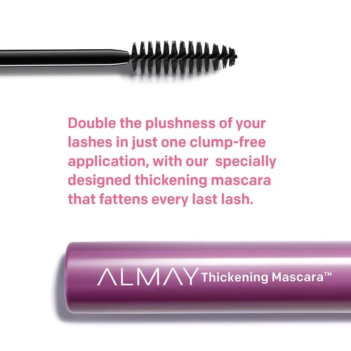 Miniatura 2 de Almay Máscara de pestañas, engrosamiento, volumen y longitud, maquillaje de ojos con aloe y vitamina B5, hipoalergénico, sin fragancia, probado por