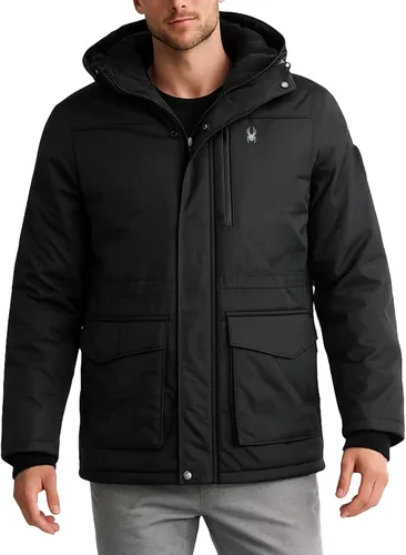 Miniatura 9 de Spyder Abrigos de Invierno para Hombres - Chaqueta de Forro Polar Parka Abrigo de Plumón de Invierno Resistente al Viento Impermeable Chaquetas