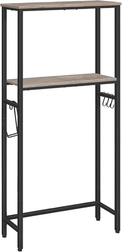 Miniatura 9 de HOOBRO Estante de Almacenamiento Sobre el Inodoro, Organizador de Baño de 2 Niveles Sobre el Inodoro, Estantes de Baño con Soporte para Papel