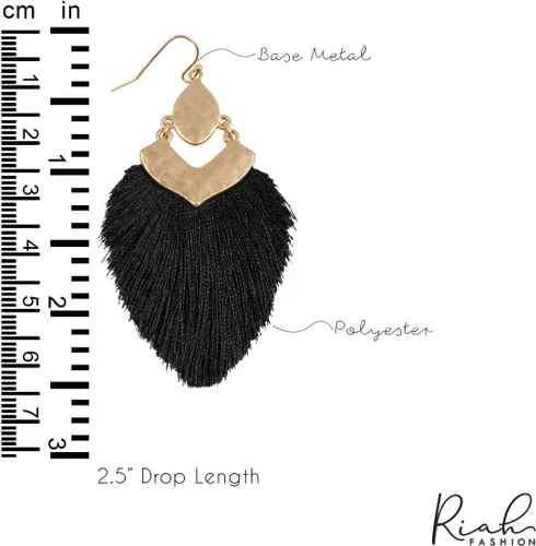 Miniatura 4 de Aretes bohemios colgantes con flecos de hilo sedoso, ligeros, en forma de plumas