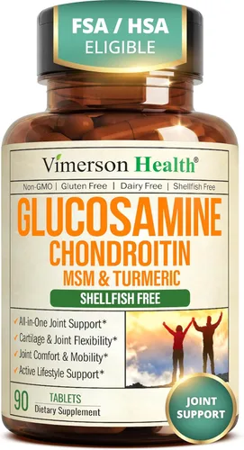 Miniatura 14 de Glucosamina Condroitina MSM – Suplemento de apoyo articular para mujeres y hombres con sulfato de glucosamina 1500 mg, condroitina y MSM