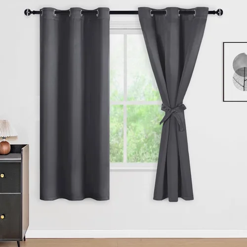 Miniatura 45 de DWCN Cortinas 100% opacas de 84 pulgadas de largo para dormitorio con forro negro, paneles de cortina de ventana de doble capa con aislamiento Azul