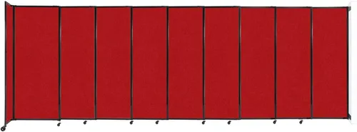 Miniatura 150 de Divisor de habitación de pared recta deslizante montado en la pared Anchos ajustables Ruedas de bloqueo Separador de habitación Paneles