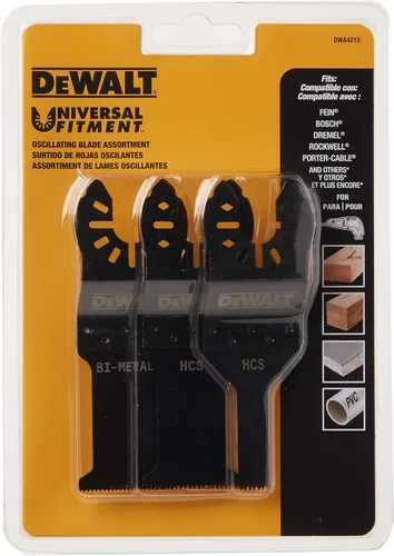 Miniatura 2 de DEWALT DWA4215 juego de 3 unidades de hojas oscilantes