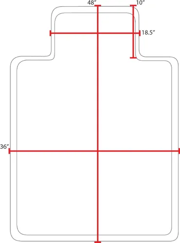 Miniatura 2 de Romig Alfombra transparente para silla de oficina (36 x 48 pulgadas), superficie antideslizante con labio, protector de suelo duradero para silla