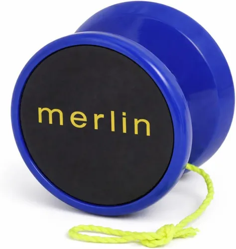 Merlin Yoyo Professional & Responsive con rodamiento C estrecho, sistema de respuesta de silicona - Cuerda adicional incluida - Truco Yoyo para Azul