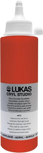 Miniatura 31 de Lukas CRYL Studio Artist - Pintura acrílica para artistas, Alizarín Carmesí, botella de 250 ml - Pinturas acrílicas de alto pigmento para pintar