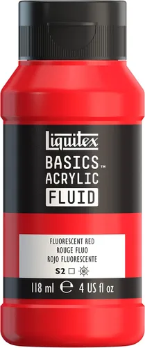 Miniatura 32 de Liquitex BASICS Pintura acrílica fluida, botella de 118ml (4 onzas), tono amarillo cadmio medio Tono medio amarillo cadmio