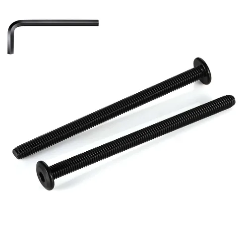 Miniatura 9 de Tornillos de cabeza plana de 1/4-20 x 1-1/4 pulgadas, tornillos de conector avellanados, acero inoxidable 18-8 (304), óxido negro, totalmente