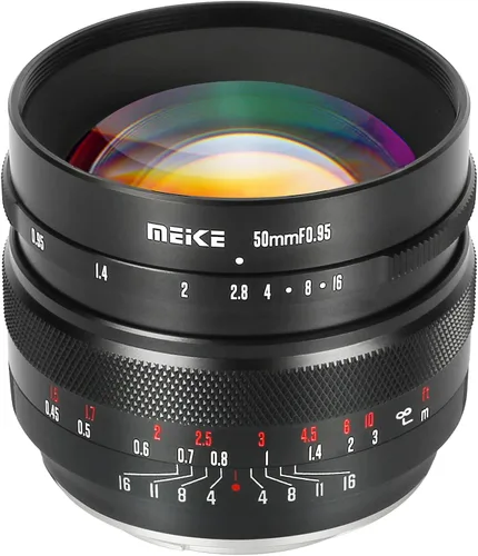 Meike 50mm F0.95 Lentes estándar de gran apertura Manual Focus Prime APS-C para lentes Canon EOS-R EOS-RP R5 R5C R6 R7 R10 de cámara sin espejo