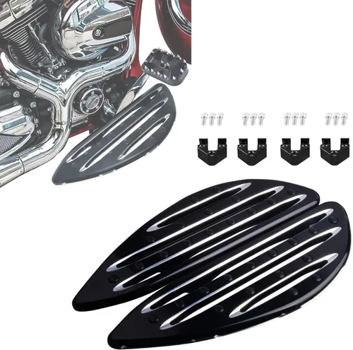 Miniatura 10 de Pisos Amplios para Motocicleta para Conductor y Pasajero Estriberas Frontales y Traseras para Harley Touring, Electra Glide, Road Glide, Road