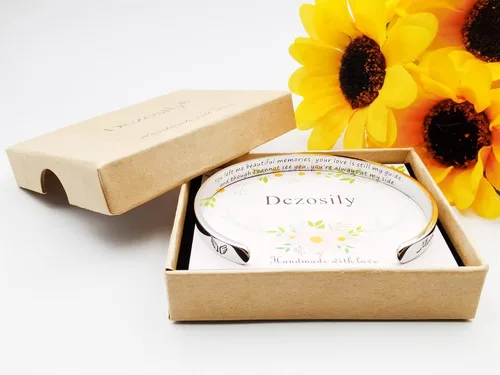 Miniatura 54 de Pulseras inspiradoras para mujer, joyería de acero inoxidable, con refranes, pulsera motivacional con mensaje oculto, pulseras grabadas para mejor