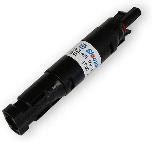 Miniatura 3 de Renogy 10A macho y hembra conector impermeable en línea portafusibles, w, negro